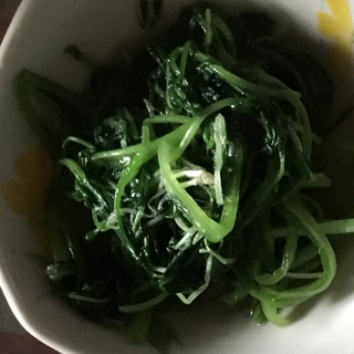 京水菜、べんり菜、春菊の塩炒め